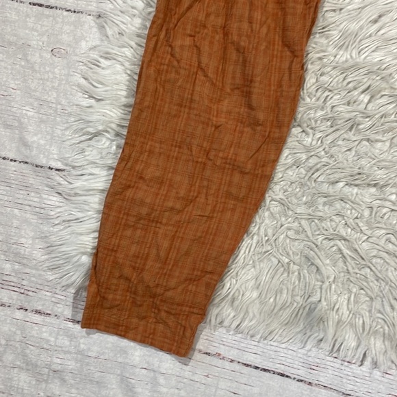 Eberjey Strata Plaid Solid Hudson Tie Waist Crop High Rise Pants Pecan - Picture 8 of 10